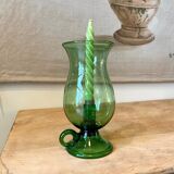 Green blown glass photophore