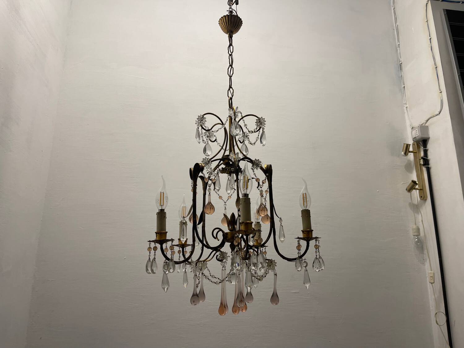 Florentine Murano Glass Drop Chandelier