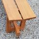 Solid elm bench from the 70s