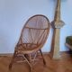 Rattan basket armchair
