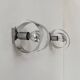 Pair of vintage wall sconces, curved chrome-plated metal, France, 1970