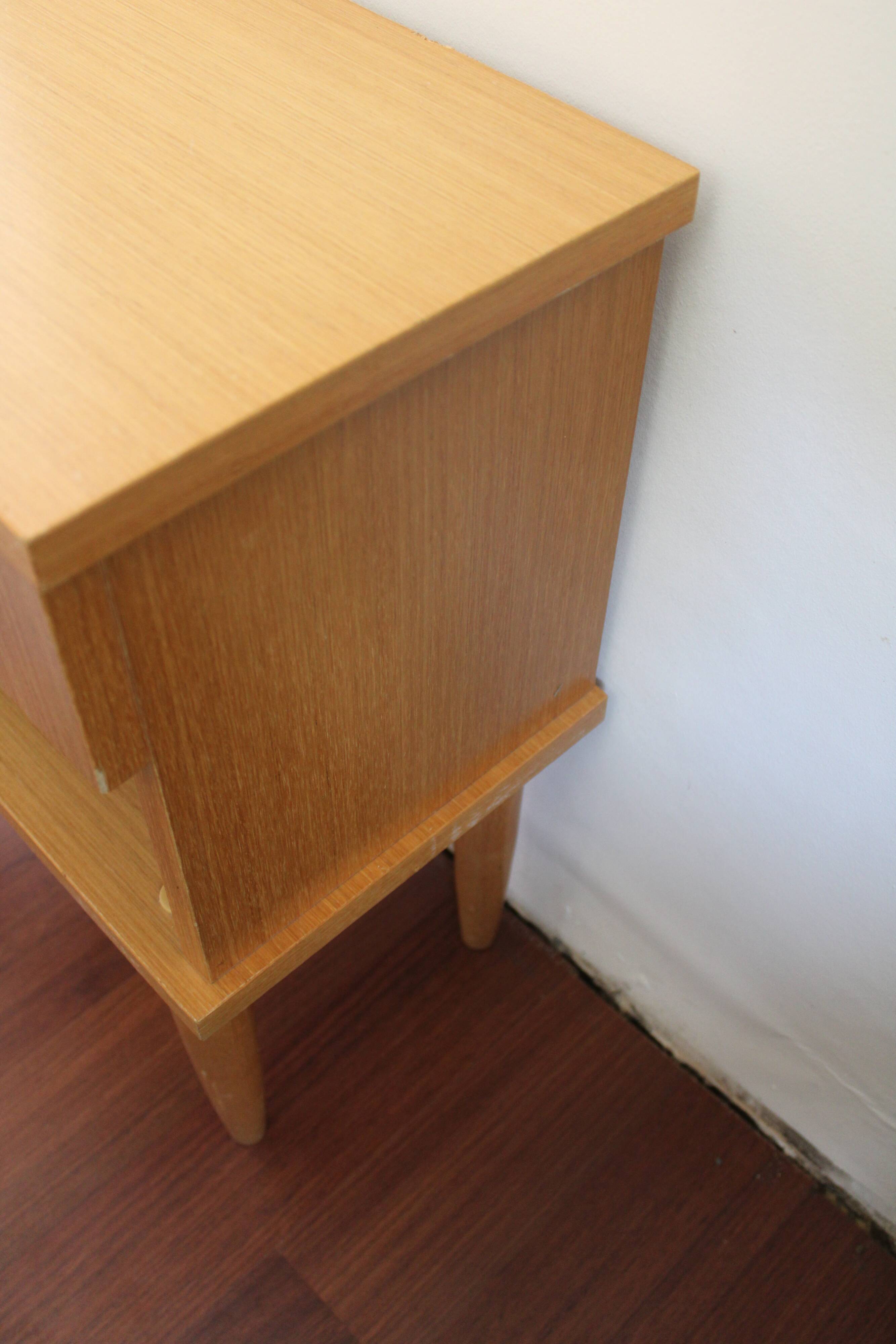 Vintage wooden bedside table