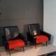 Paire de fauteuils vintage style avion