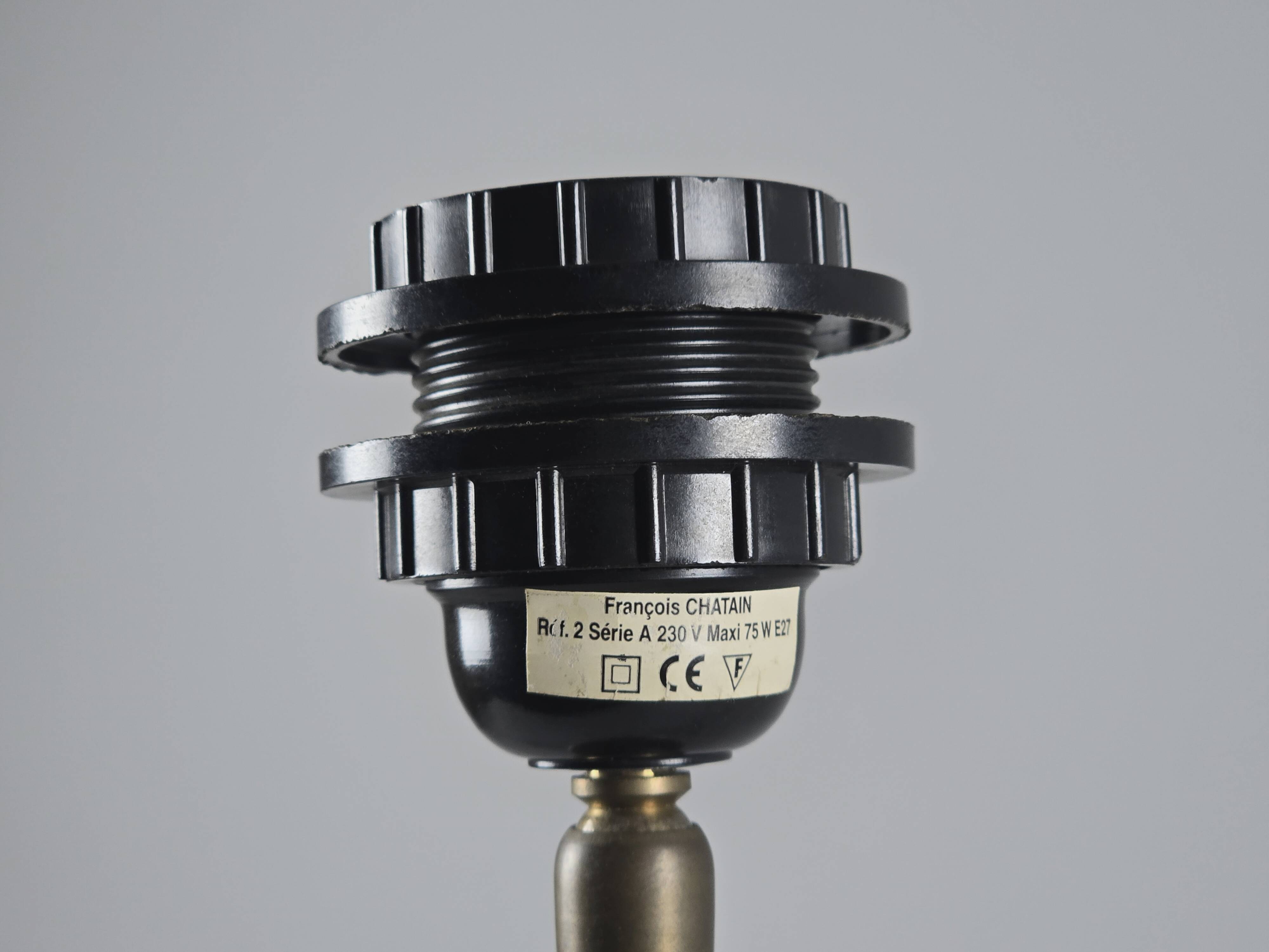 1980s Postmodern Ceramic Table Lamp by François Chatain.