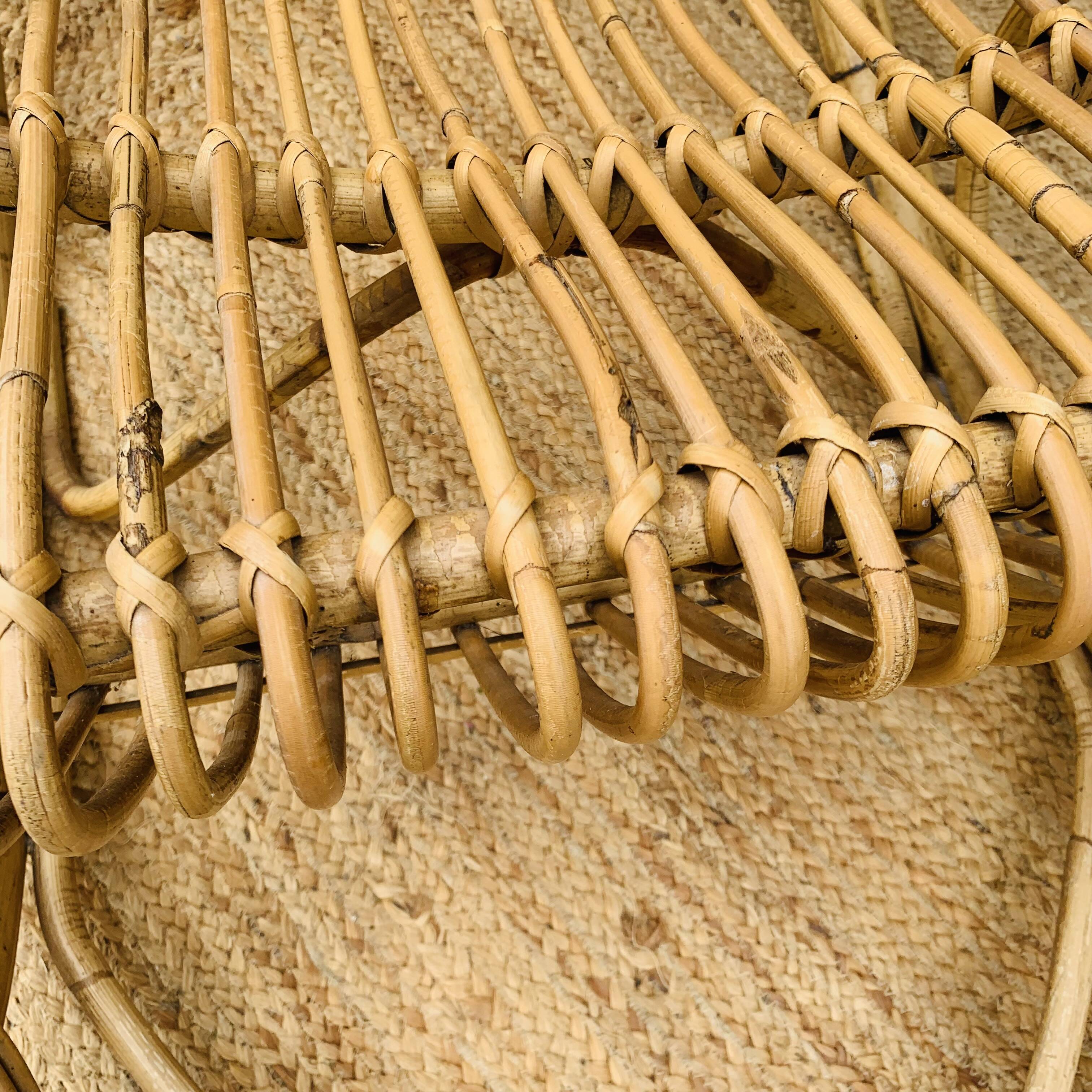 Pair of rattan rocking chairs by Rohe Noordwolde