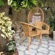 Pair of wicker armchairs