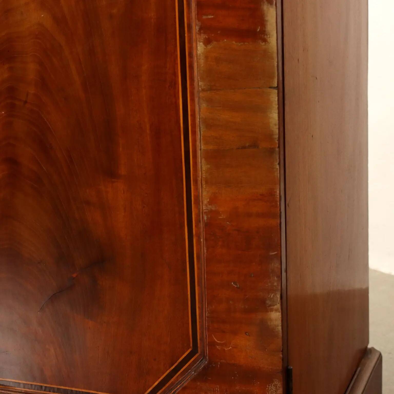 Large antique mahogany library with glass doors 19th Century