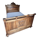 Lit ancien sculpté – bois massif style Louis Philippe