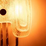 Space Age wall light in glass by Hillebrand, brass and glass.