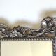 Antique/Rocaille/Louis XV Style Table Mirror. In silver-plated bronze
