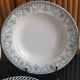 6 old mismatched deep plates Terre de Fer, glass and blue colors