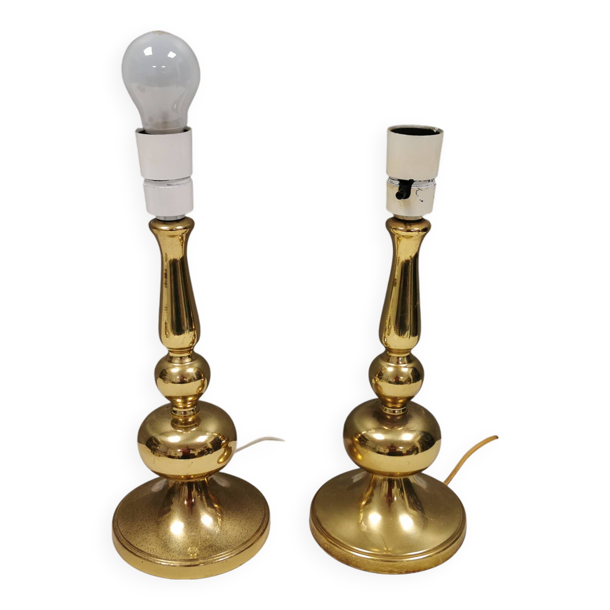 A set of beautiful table lamps in brass from Danish Frandsen Lighting 1980s