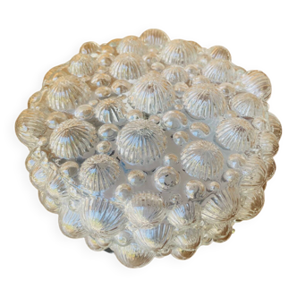 Vintage bubbled glass ceiling light from the 60s.