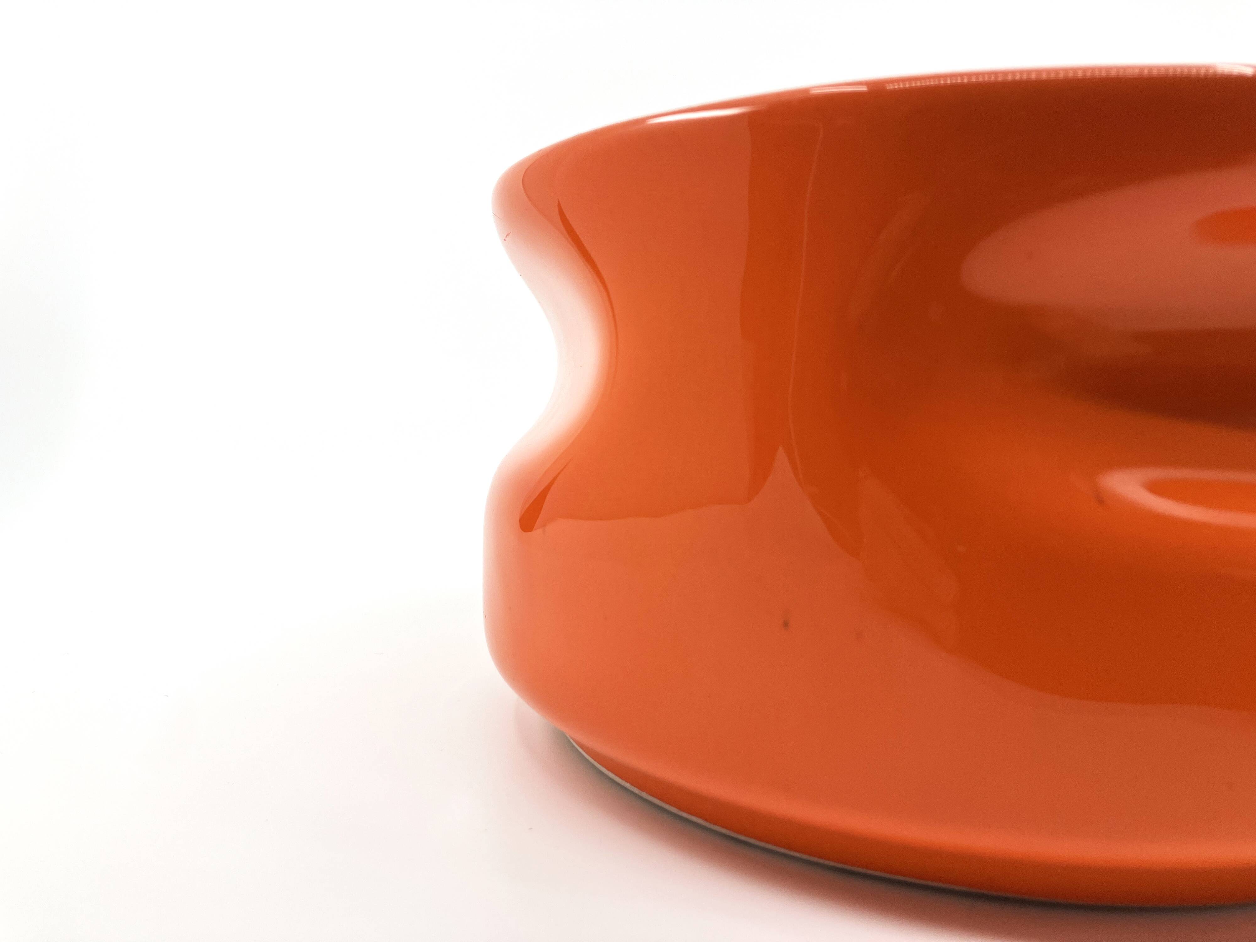 2 Form ceramic dishes • Design B. Devaux • Space Age • 1969