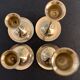 4 Scandinavian brass candle holders