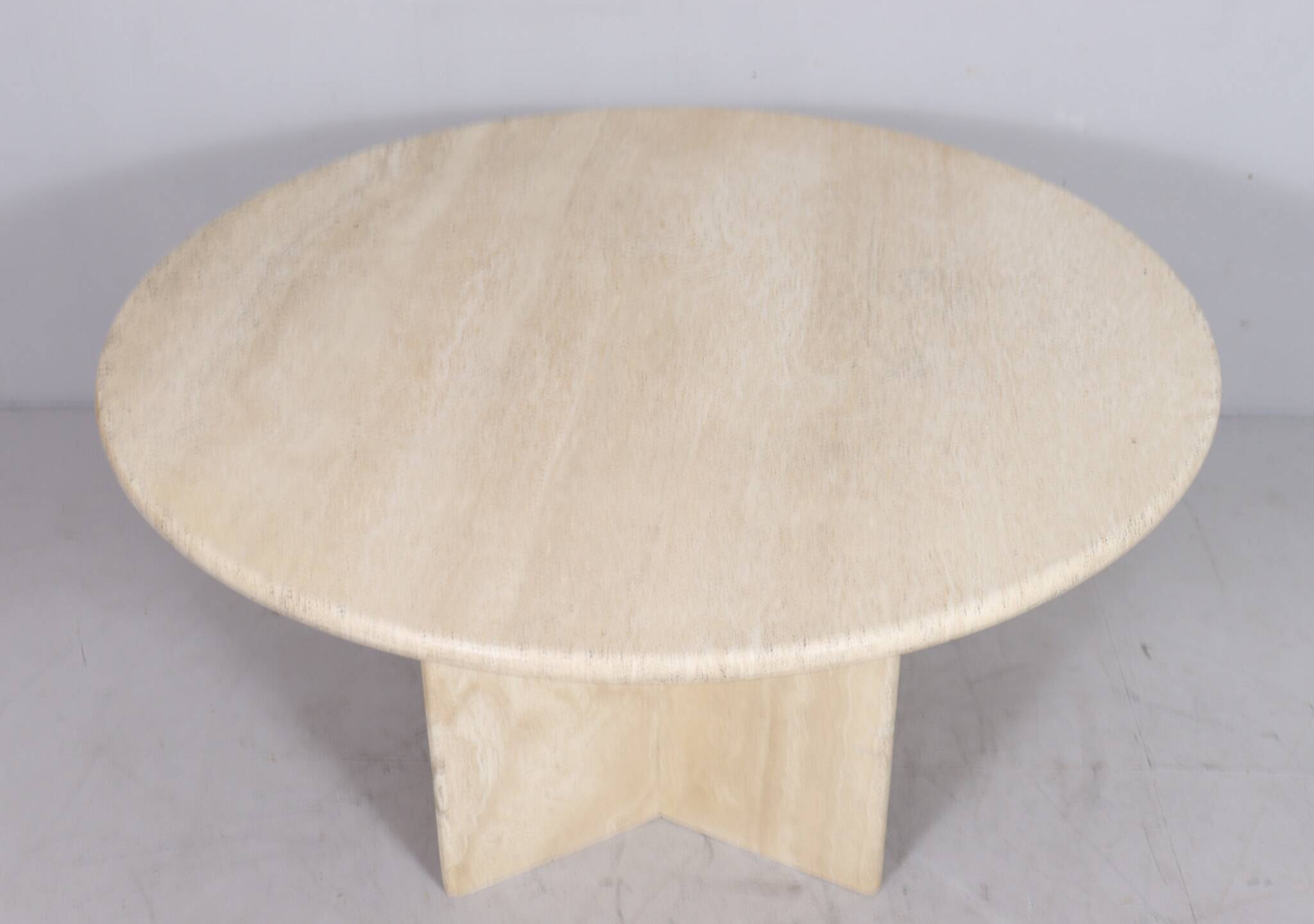 Italian travertine dining table, 1970s
