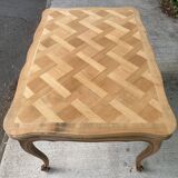 Louis XV extendable dining table, 18th century, renovated in solid oak 230cm