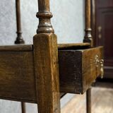 English Napoleon III period oak pedestal table circa 1880