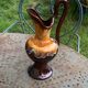Carafe with handle, jug, vase in Vallauris style enamelled ceramic