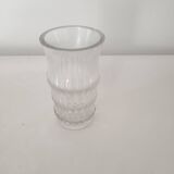 Old Art Deco Style Vase in Crystal Glass Signed Daum Cross of Lorraine and France