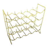 Ancien Porte Bouteilles Support Métal Jaune