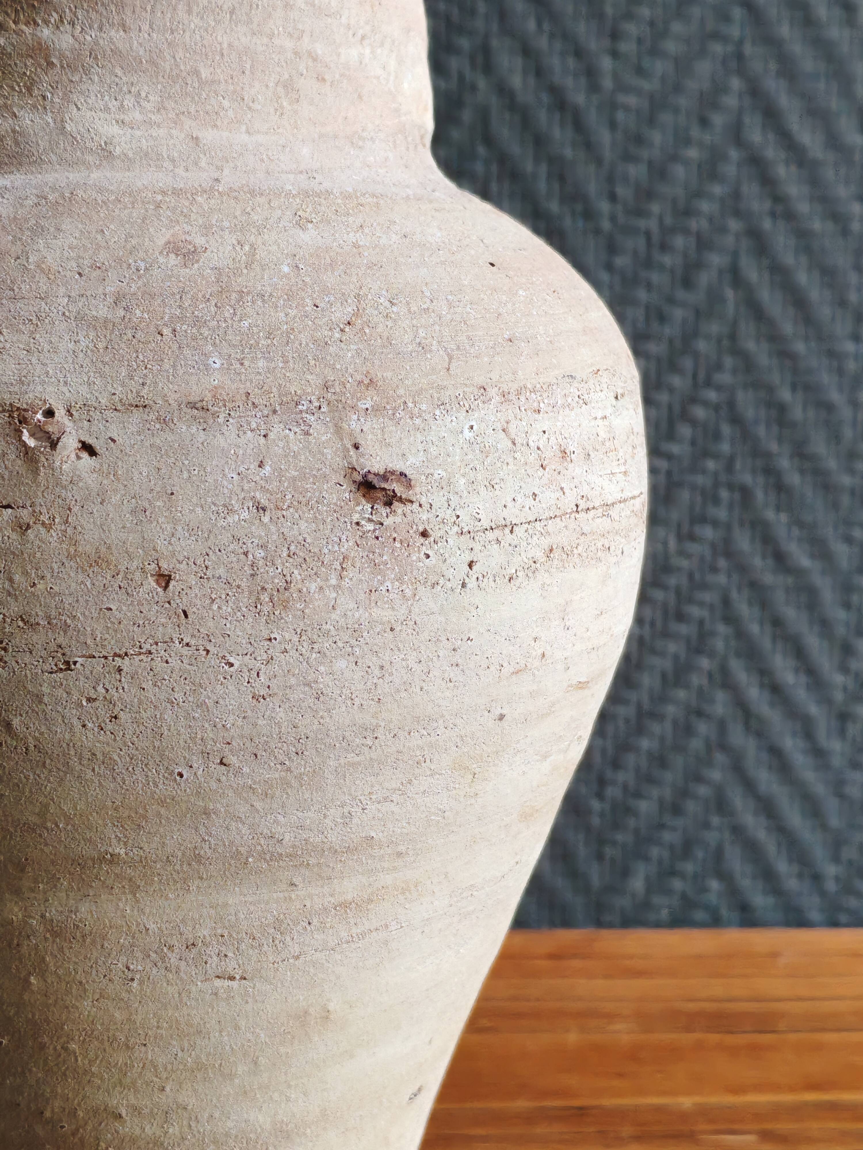 Pichet Ancien en Terre Cuite Non Émaillée | Vase Rustique