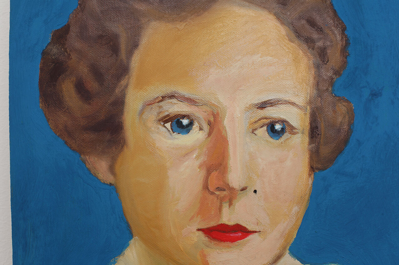 Portrait woman painting