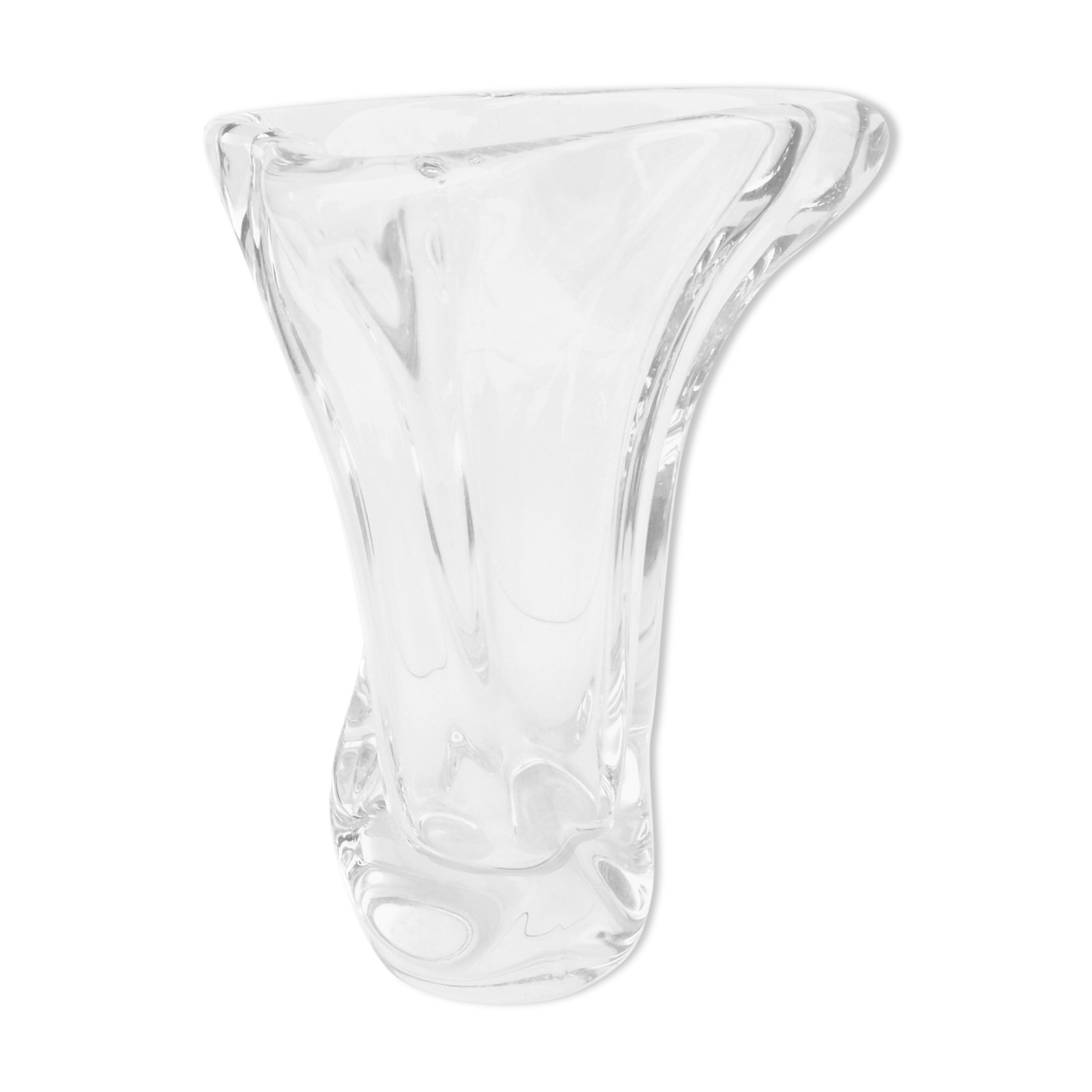 Crystal Vase, Art Vannes, France, 1970s