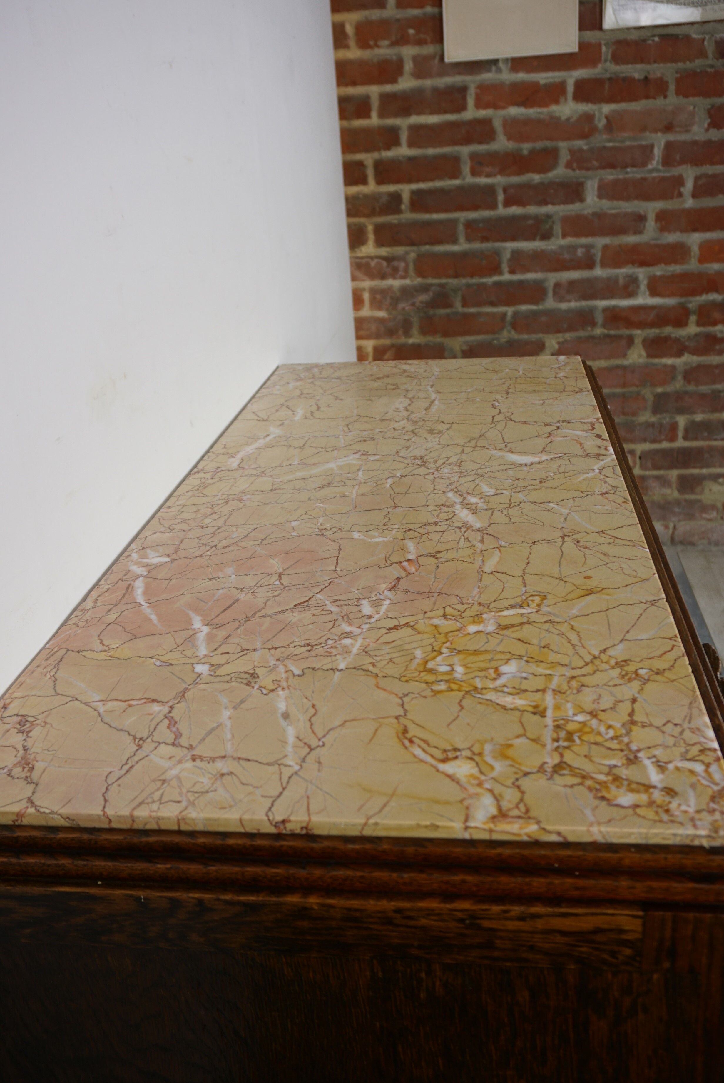 Desk Art Deco shelf marble