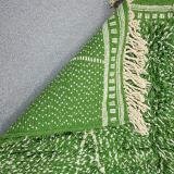 Tapis berbère beni ouarain vert végétal unique 170x272cm