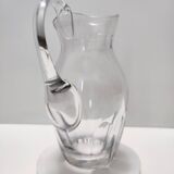 Vintage Transparent Crystal Pitcher Attr. to Baccarat