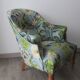 Fauteuil crapaud fleuri