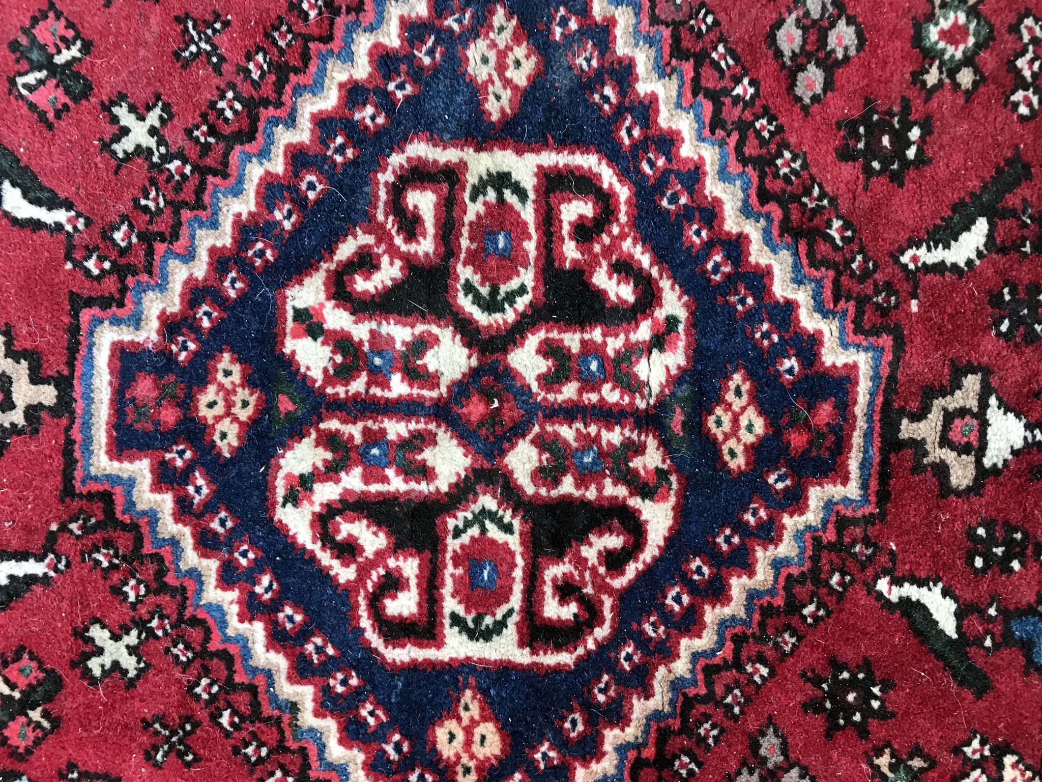 Carpet old corridor Persian abadeh done hand 107x297cm