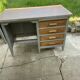 Children's desk in wood, patinated gray