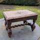 Low Stool Footrest Antique Wood Oak Louis XIII