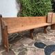 Banc d'église ancien, 263 cm