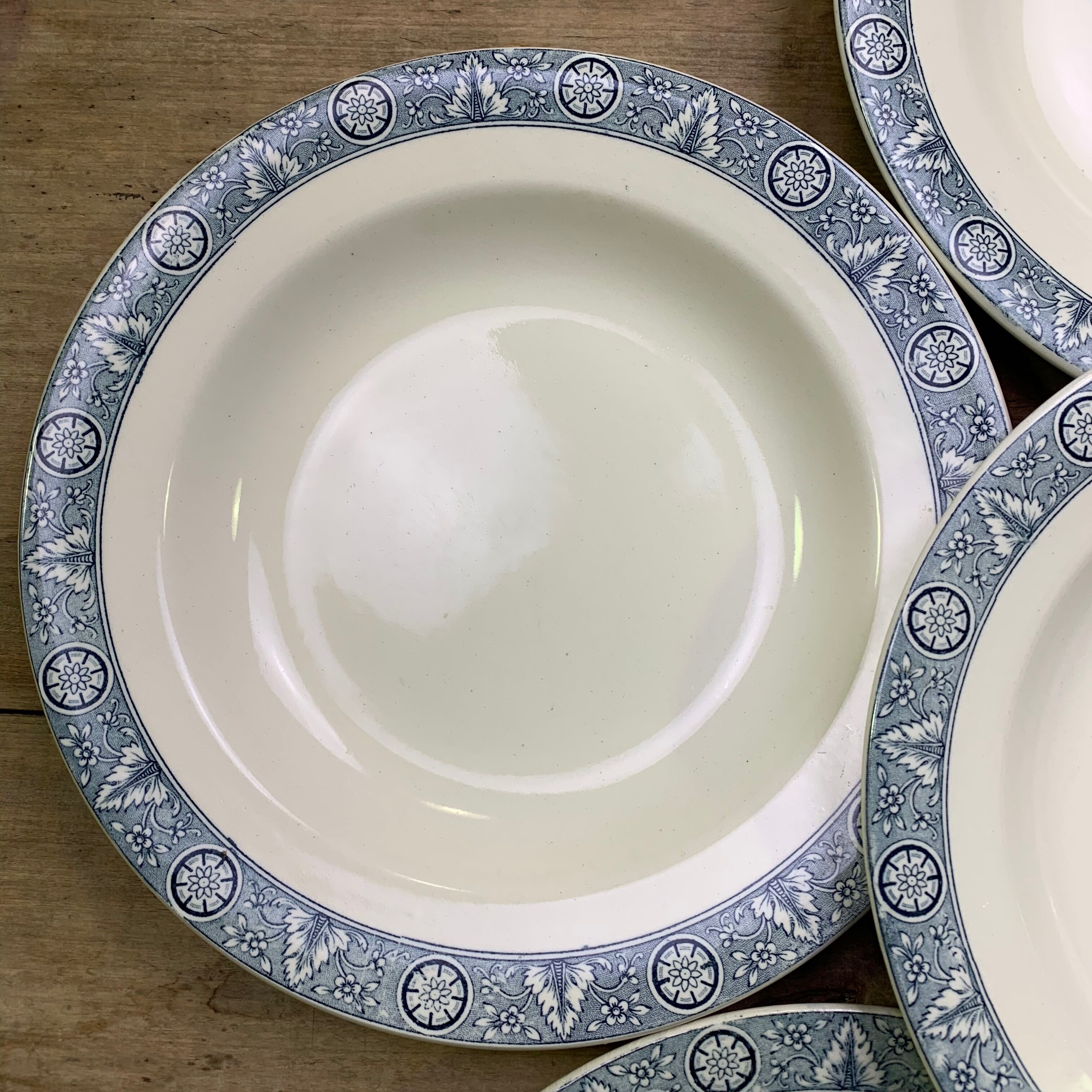 Lot of 6 soup plates Earth iron Lamartine