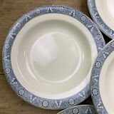 Lot of 6 soup plates Earth iron Lamartine