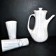 Vintage Niderviller Modernist Ceramic Coffee Pot 1960 with 2 Cups