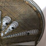 Peacock rattan bedhead