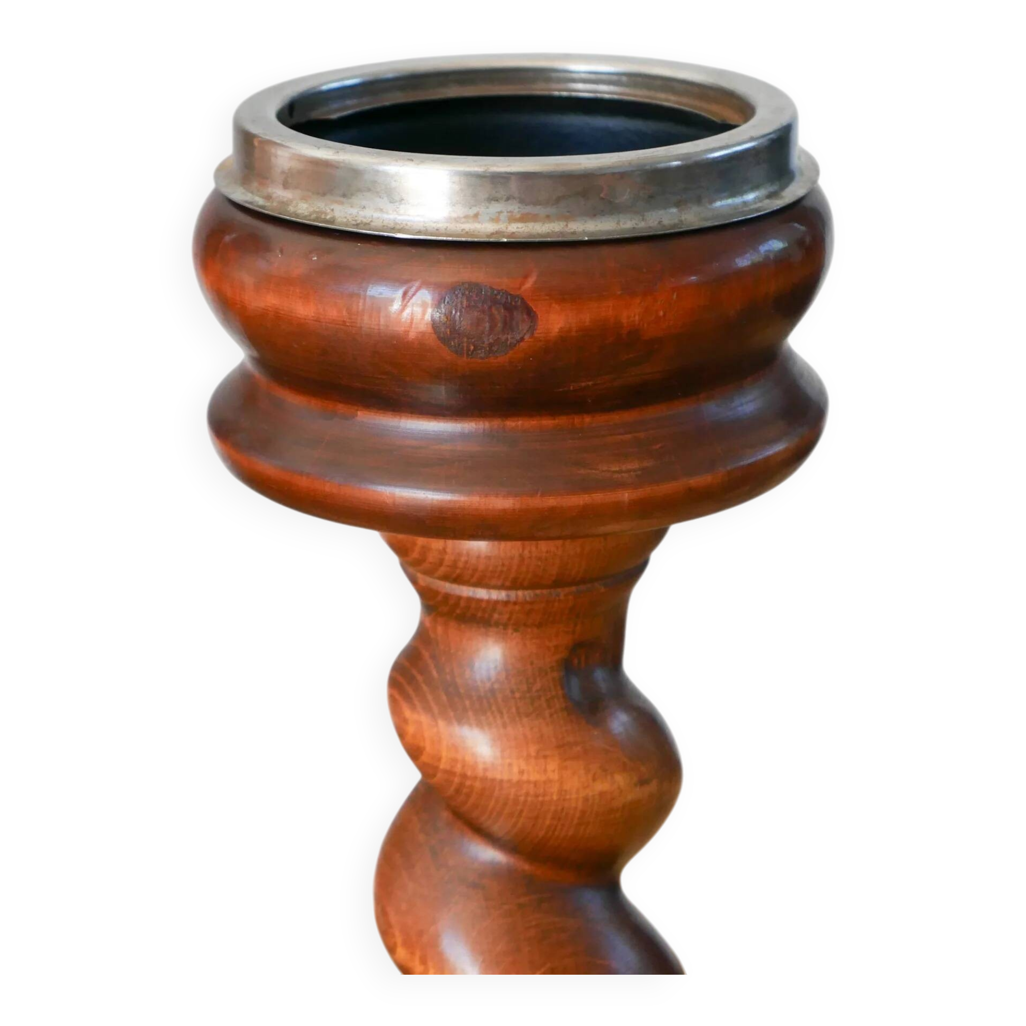 Ashtray on turned wooden legs, 1950