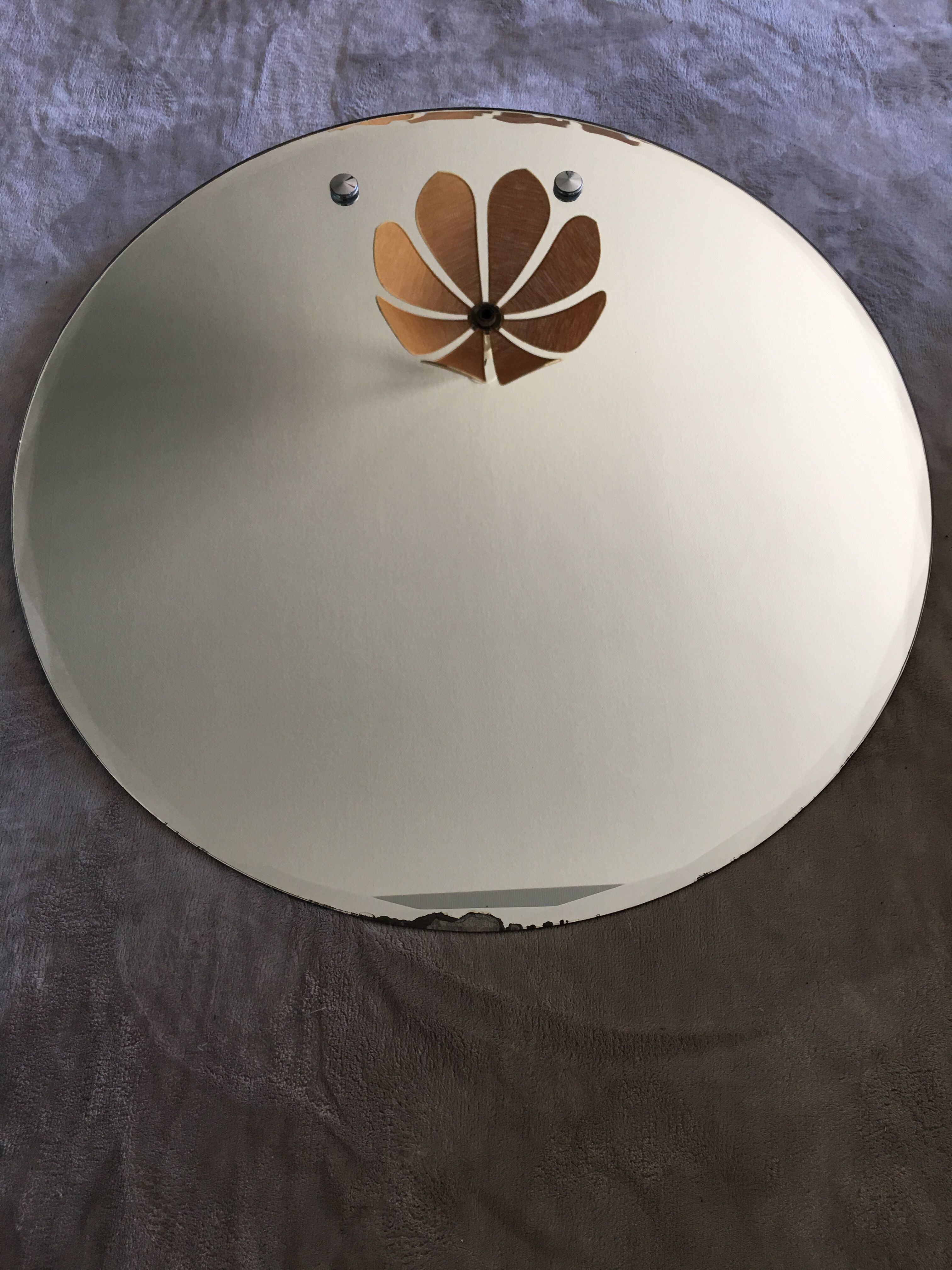 Round beveled mirror diameter 72cm