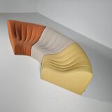 Kwok Hoi Chan "Chromatic" modular sofa in orange, yellow and cream.