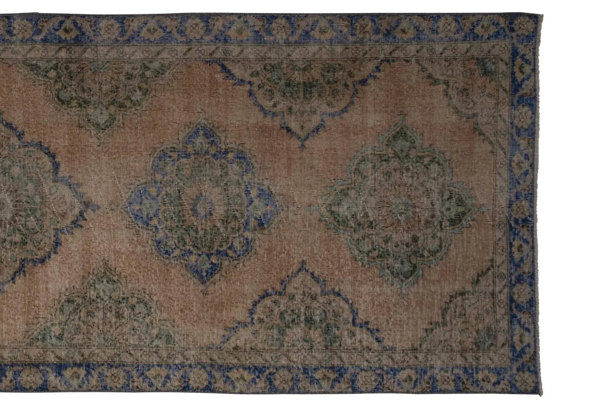 Vintage Turkish hallway rug 129x375 cm