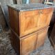 Secretary in walnut, late 19th century to early 20th century.