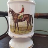 Ceramic horse riding lamp