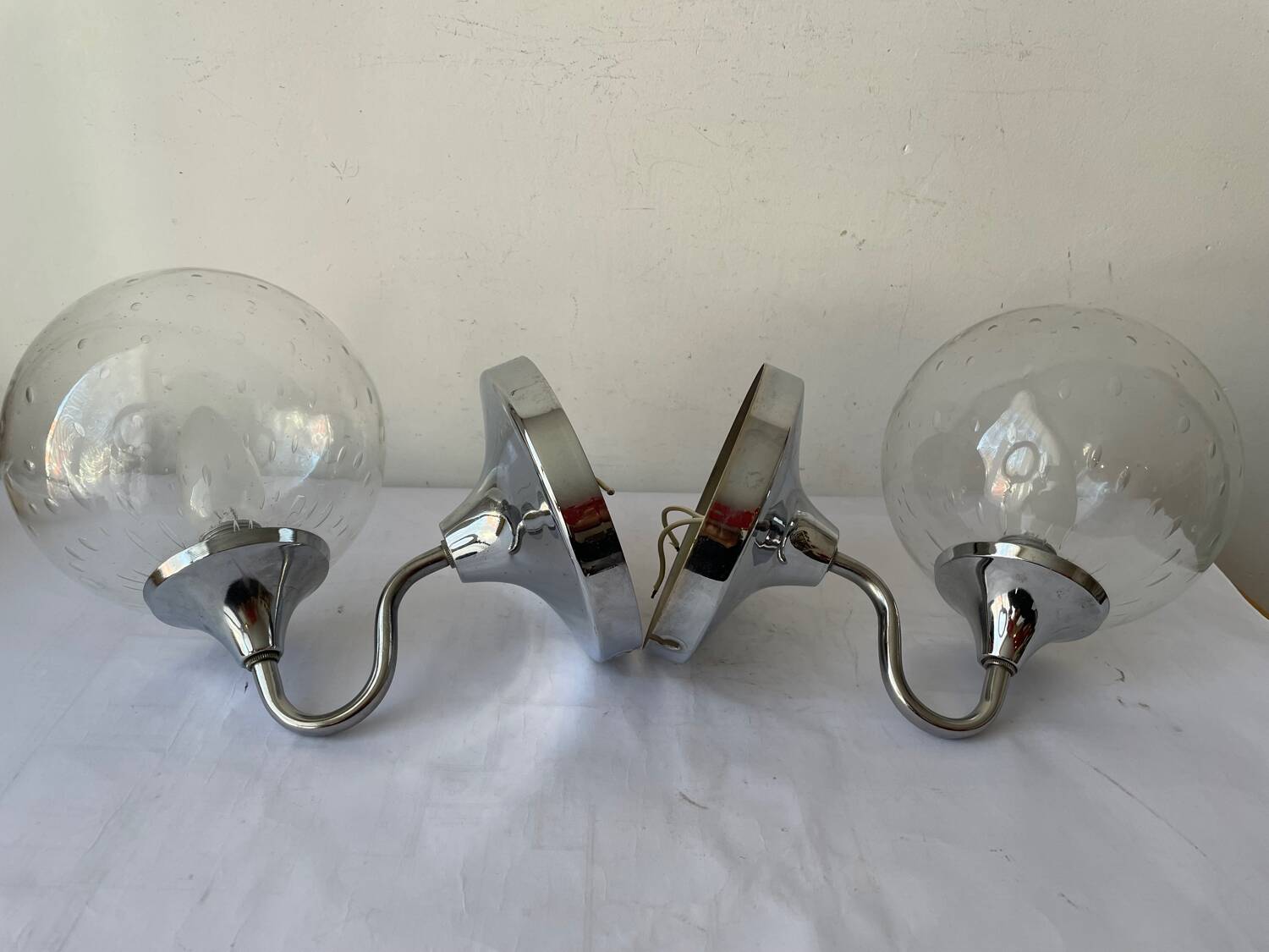 Pair of 60s/70s wall lights