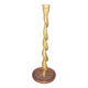 Religious candle holder turned wood