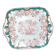 Square porcelain plate Sarreguemines model Minton 215 with Japonese decoration.