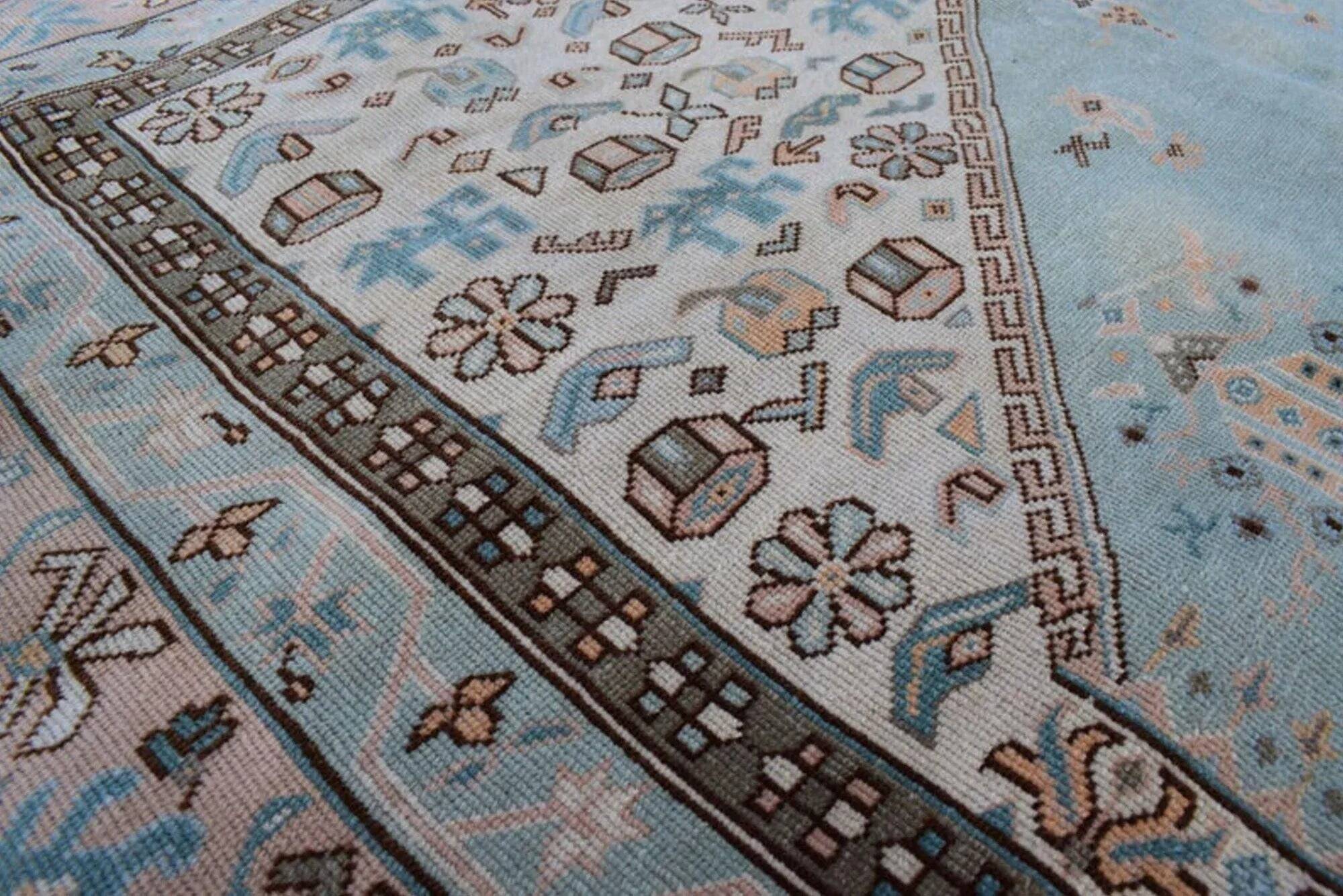 Vintage Turkish Oushak rug 186x264 cm